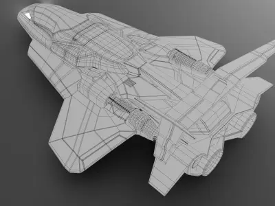 Venom X Spaceship  Low-poly 3D model