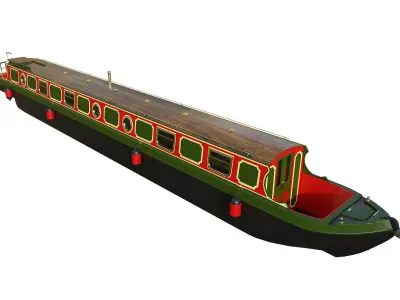 Narrowboat 3D model
