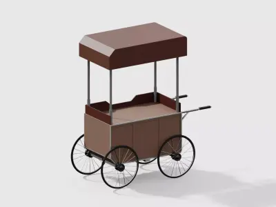 Sales Shopping Cart Low-poly 3D model