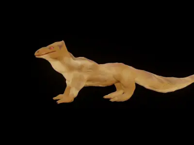 Reptile 3D Creature Model Low-poly 3D model