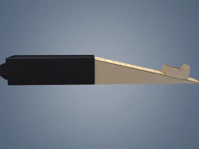 Low mold PBR wedge vernier feeler gauge Low-poly 3D model