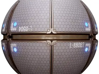 PBR Seamless Sci-Fi Texture 60 Low-poly 3D model