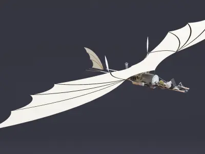 5- Steampunk Aircrafts- High detail 3d models Low-poly 3D model