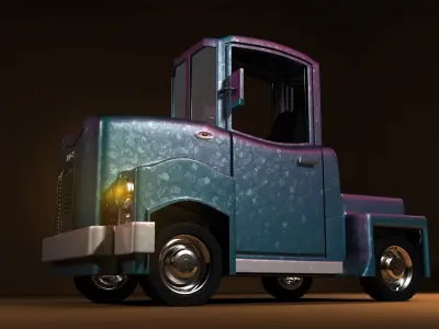 Truck animated 3D model