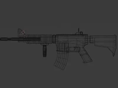 AssaultRifle ar - rifle Free low-poly 3D model