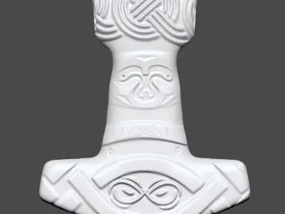 Viking Pendant Design One 3D Printable 3D print model