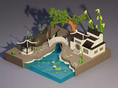 Jiangnan Watertown Free 3D model