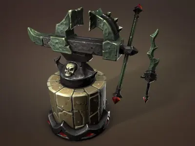 Undead vise Low-poly 3D model