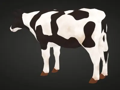 Cow - Stylized Low-poly 3D model