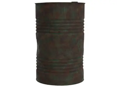 Barrel 2 Lowpoly rusty oil Low-poly 3D model