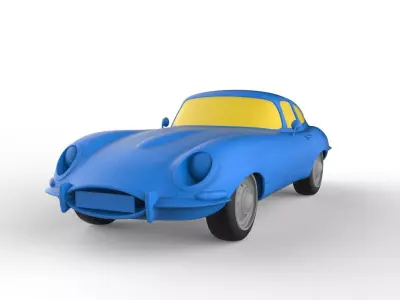 Jaguar 1961 Classic Car 3D print model