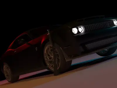 Dodge car Free low-poly 3D model