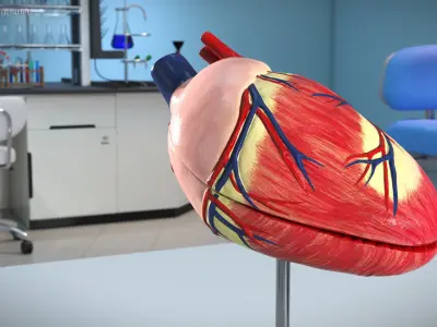  Canine Heart Anatomy Model On Stand 