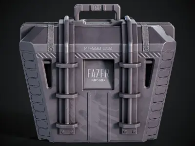 Sci-fi Crate PBR Low-poly 3D model