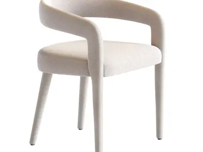 LISETTE WHITE DINING CHAIR 3D model