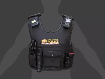 City of London Police Vest  Accessories FIVEM EUP GTA Uniform  Low-poly 3D model