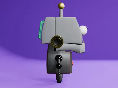 CUTE ROBOT Low-poly 3D model 8