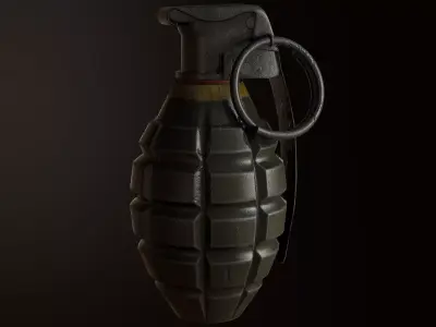 MK 2 Grenade Low-poly 3D model purchase