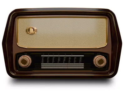 Old Radio 3D model 3D model
