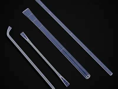 Pry Bars Low-poly 3D model