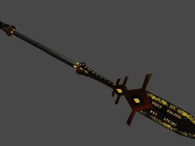 Dark spear Low-poly 3D model
