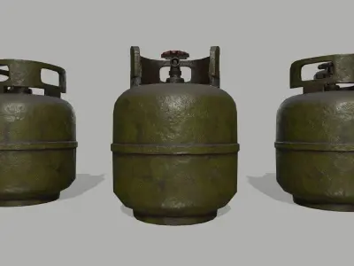 Propane Tank Low-poly 3D model 6