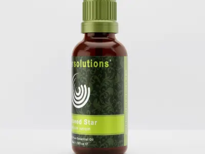 Essential Oil with Label Design 3D Modelling 3D model