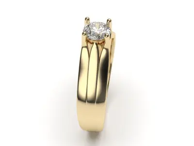 solitaire with ring sizes  8 part S105 3D print model