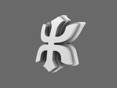 Red Ronin Chapter V10K Shoulder Symbols 3D print model