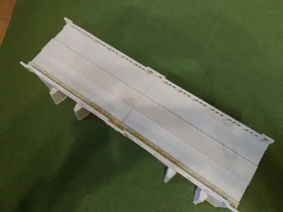 Concrete Double Track Railway Bridge 1-87 FDM 3D print model
