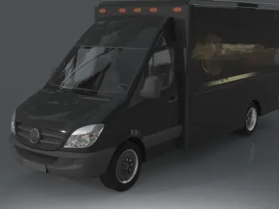 High-end brand Security car Low-poly 3D model
