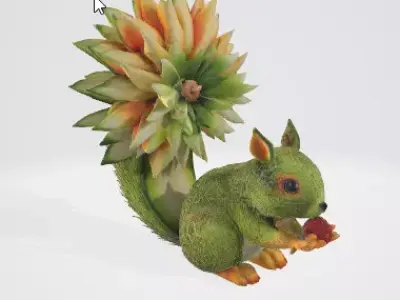 3D Squirrel Figurine  High Quality Decorative Asset 3D model