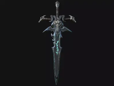 Frostmourne Low-poly 3D model