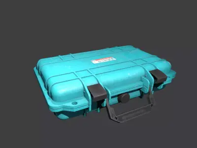 Plastic instrumental case Low-poly 3D model