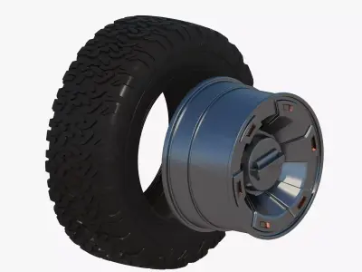 Off road wheel 3D model get