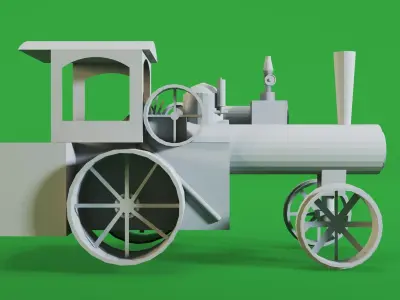5- Steam Tractors- High detail 3d models Low-poly 3D model