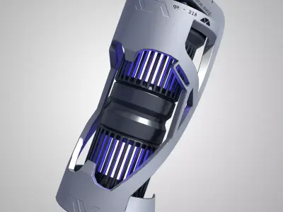 Grenade Quantum energy Low-poly 3D model