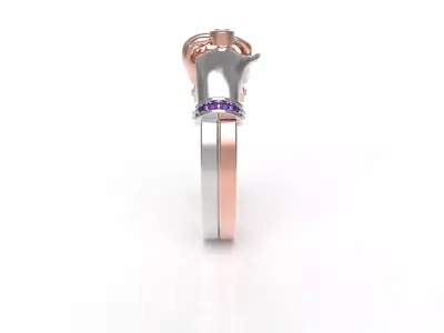 Couple Hand Ring 3D print model