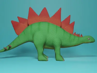 Cartoony Dinosaur Low-poly 3D model