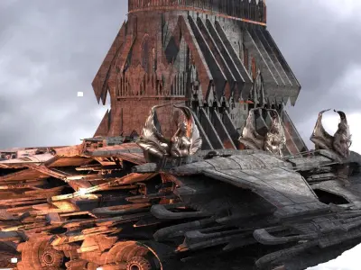 Medieval Arch Airship 2 3D model