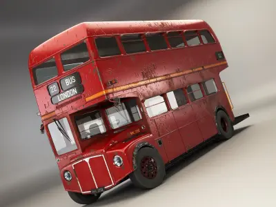 Aged Routemaster Classic London Bus  purchase 3D model