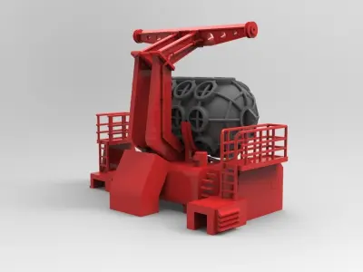 Fender with davit type B  3D print model