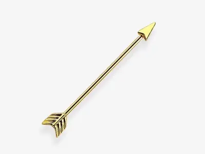 Piercing Microbell lip tragus Industrial Barbell arrow  3D print model