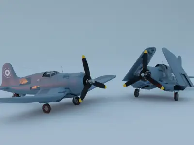 Corsair plane 3D model