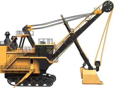 Electric Rope Shovels 7495 HD Low-poly 3D model