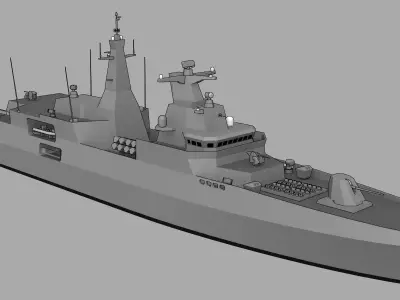 FFG MEKO A-200AN class Low-poly 3D model