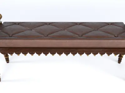 REGENCY STYLE HALL BENCH 3D model