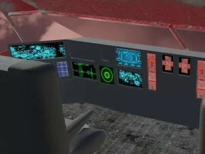 Futuristic Spaceship - concept - low poly -game ready - textured Low-poly 3D model