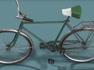 Vintage bicycle Schwinn Low poly  Low-poly 3D model