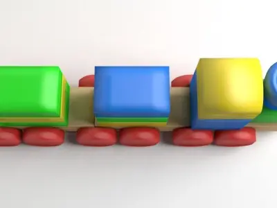 Train Toddler Toy 3D model